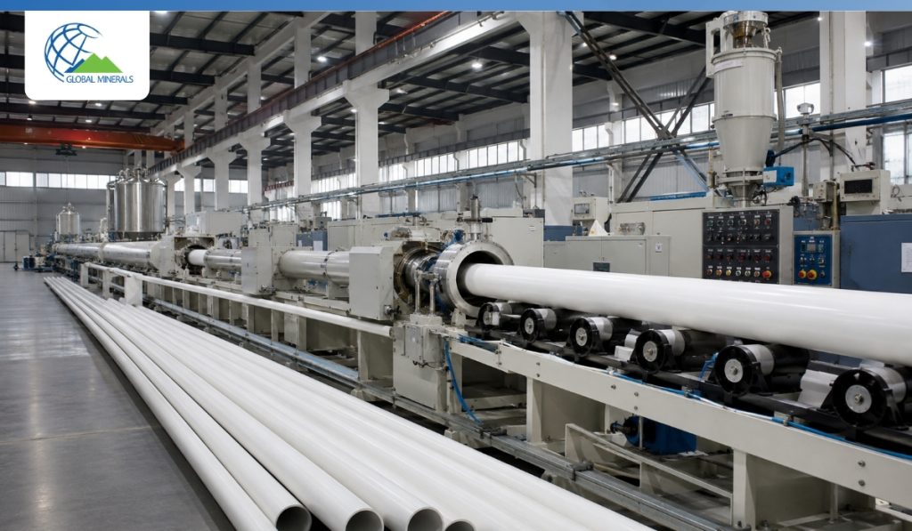 CaCO3 Powder for PVC Pipes Extrusion Line