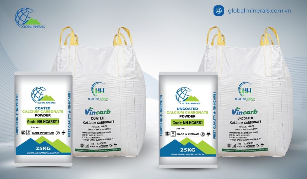 Coated and uncoated CaCO3 Powder grades from Global Minerals