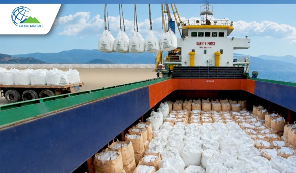 CaCO3 Powder global supply by breakbulk vessel from Global Minerals